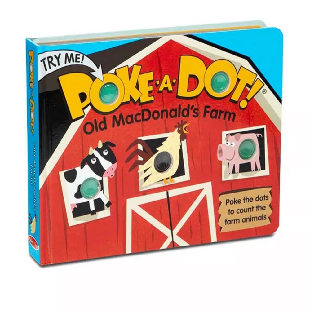 Melissa & Doug Hardcover Poke-A-Dot Old MacDonald's Farm
